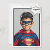 Superhelden-Party-Comic-Book-Geburtstagsfoto Einladung (Rückseite)