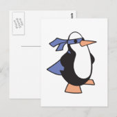 Superhelden Pinguin Postkarte (Vorne/Hinten)