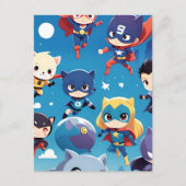 Superhelden Postkarte (Vorderseite)