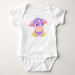 Superhelden-Schwein-Baby-Schlafoverall Baby Strampler
