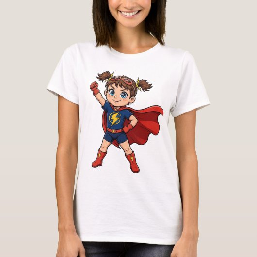 Superhelden Stil T-Shirt (Vorderseite)