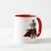 Superhelden-Teddybär mit Mütze. Tasse (VorderseiteRechts)