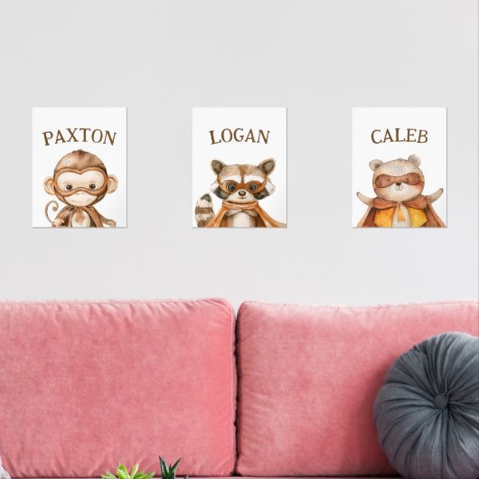 Superhelden Tiere für Kinder Bilderwand Sets (Wohnzimmer)