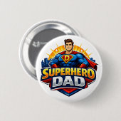 Superhelden-Vater Button (Vorne & Hinten)