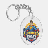 Superhelden-Vater Schlüsselanhänger (Vorderseite links)