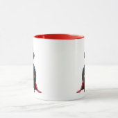 Superheldenaffe mit rotem Umhang und Anzug. Tasse (Zentrum)