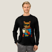 Superheldenkatze Tri-Blend Shirt (Volle Vorderseite)