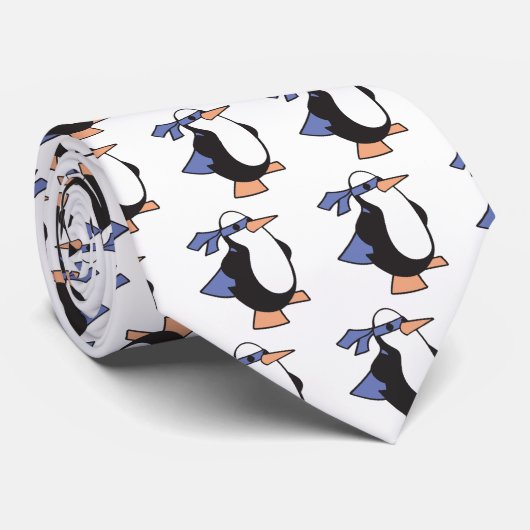 Superheldenpinguin Krawatte (Gerollt)
