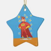 Superheldin am Vatertag Keramik Ornament (Links)