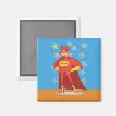 Superheldin am Vatertag Magnet (Vorderseite/Rückseite)