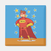 Superheldin am Vatertag Magnet (Vorne)