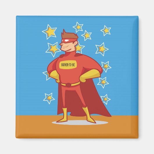 Superheldin am Vatertag Magnet (Vorne)