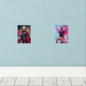 Superheldin Bilderwand Sets (Holzboden)