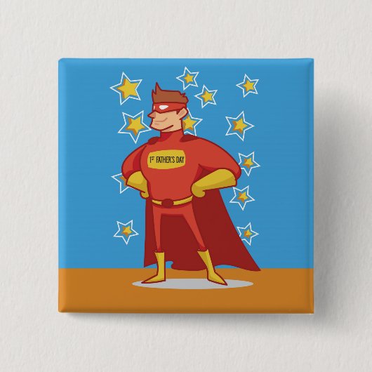 Superheldin des ersten Vaters Button (Vorderseite)