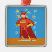 Superheldin des ersten Vaters Ornament Aus Metall (Vorne)