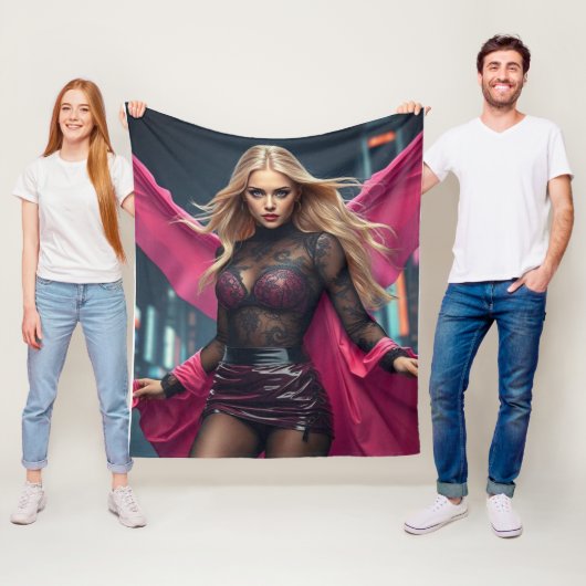 Superheldin Fleecedecke (Beispiel)