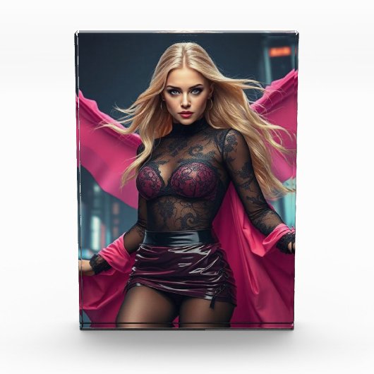 Superheldin Fotoblock (Vorderseite)