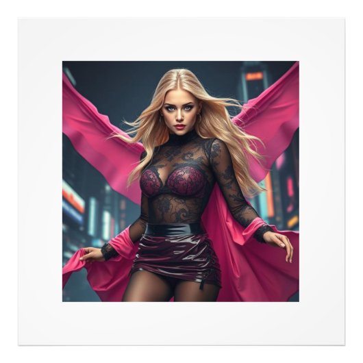 Superheldin Fotodruck (Vorne)