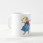 Superheldin Frau Kaffeetasse (Vorderseite Links)