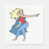 Superheldin Frau Serviette (Vorderseite)