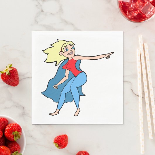 Superheldin Frau Serviette