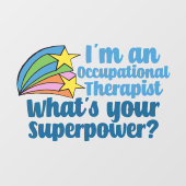 Superheldin für niedliche Arbeitstherapie Fensteraufkleber (Blatt)