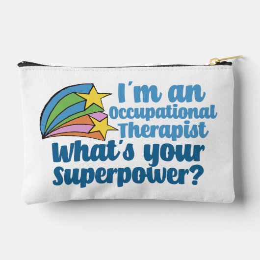 Superheldin für niedliche Arbeitstherapie Zubehörtasche (Rückseite)