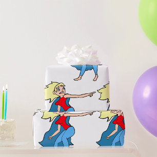 Superheldin Geschenkpapier