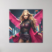 Superheldin Leinwanddruck (Vorderseite)