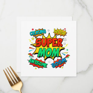 Superheldin Mama für Frauen Menükarte