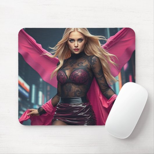 Superheldin Mousepad (Mit Mouse)