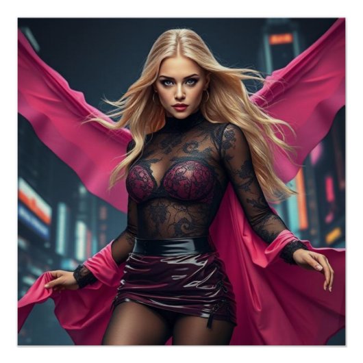 Superheldin Poster (Vorderseite)