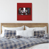 Superheldin Rotes Alien Mädchen Leinwanddruck (Insitu (Schlafzimmer))