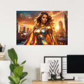SUPERHELDIN - WEIBLICHER SUPERHELD POSTER (Heimbüro)
