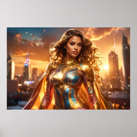 SUPERHELDIN - WEIBLICHER SUPERHELD POSTER (Vorne)