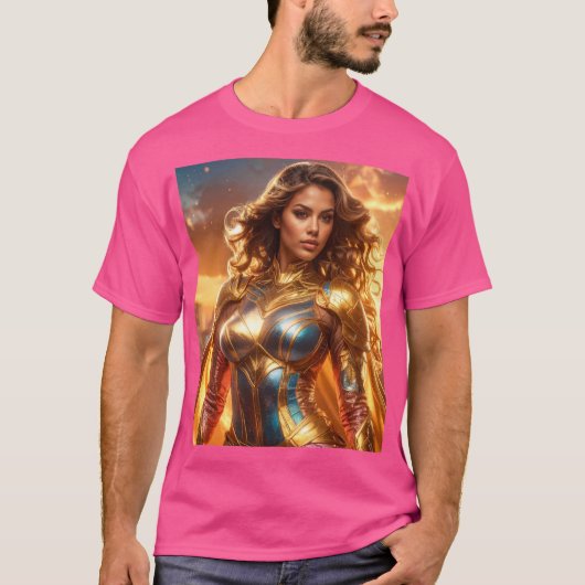 SUPERHELDIN - WEIBLICHER SUPERHELD T-Shirt (Vorderseite)