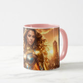 SUPERHELDIN - WEIBLICHER SUPERHELD TASSE (VorderseiteRechts)