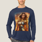 SUPERHELDIN - WEIBLICHER SUPERHELD Tri-Blend SHIRT (Vorderseite)
