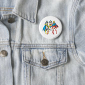 Superheldinnen posieren button (Beispiel)