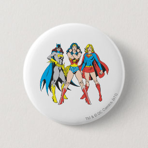 Superheldinnen posieren button