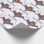Superheran Fathers Day Funny New Tremor Geschenkpapier (Ecke)