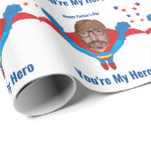 Superheran Fathers Day Funny New Tremor Geschenkpapier (Rolleneckpunkt)