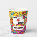 Superheran Monogram Birthday Surprise Kids Pappbecher<br><div class="desc">Man könnte eine Bouncy Burg,  einen Foto-Stand oder ein paar Spiele haben. Dieses Party liegt vollständig bei Ihnen und Sie werden es in Liebe planen. Superheld Monogram Birthday Surprise Kids Papier Becher sind fantastisch und persönlich.</div>
