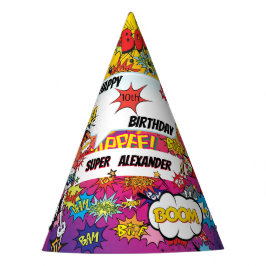 Superheran Monogram Birthday Surprise Kids Partyhütchen