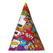 Superheran Monogram Birthday Surprise Kids Partyhütchen (Rechts)