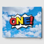 Superhero 1. Geburtstag Party Gästebuch (Rückseite)