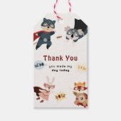 Superhero Animals Niedlicher Kindergeburtstag Geschenkanhänger (Vorderseite)