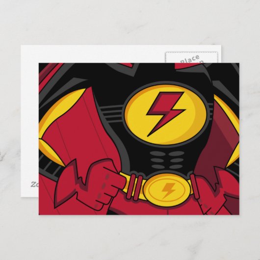 Superhero Anzug Postcard Postkarte (Vorne/Hinten)