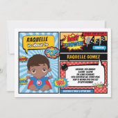 Superhero Baby Boy Shower / Comic Book Superheroes Einladung (Vorderseite)