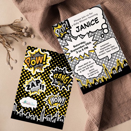 Superhero Baby Dusche Party Einladung